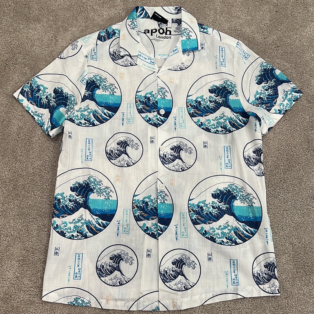 ASOS Design Great Wave Button Down NWOT